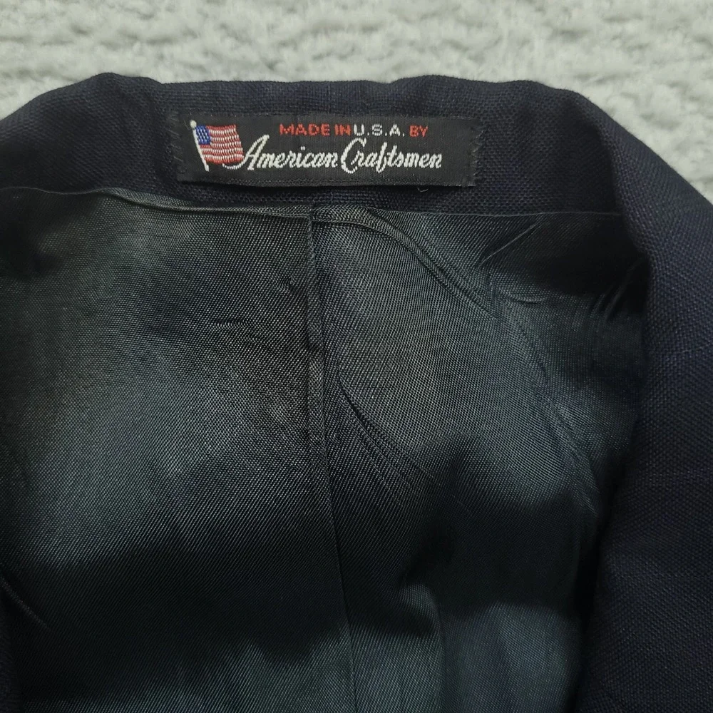 Stafford Blazer Jacket Mens‎ 40R Navy Blue USA Made Suit Separates EUC